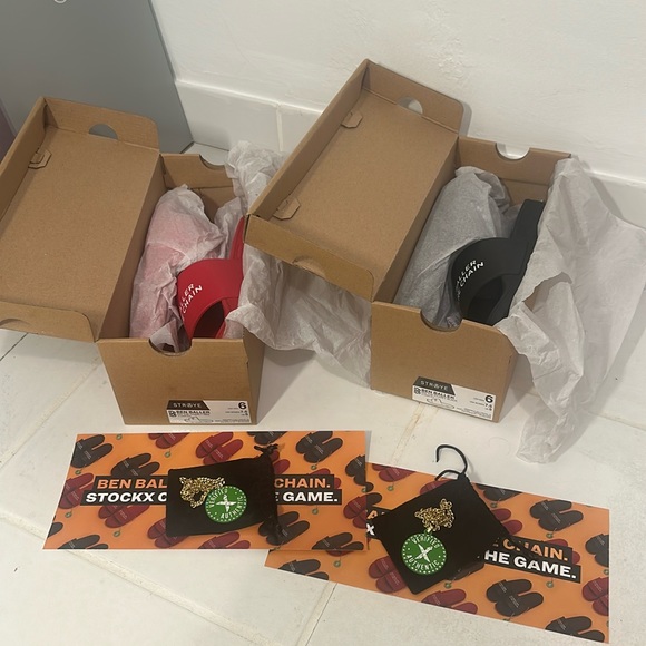 Straye x Ben Baller Did The Chain Size 6 Mens Set of 2, RED and BLACK UNWORN - Picture 2 of 9